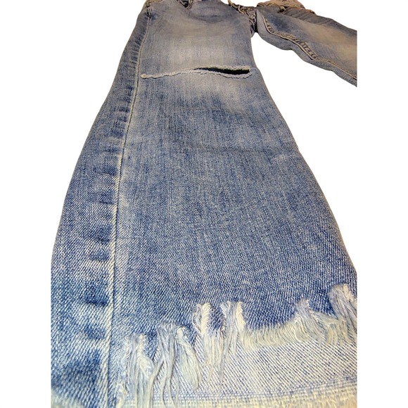 Free People Busted Knee Raw Hem Skinny Jean Size 28 - Picture 7 of 7